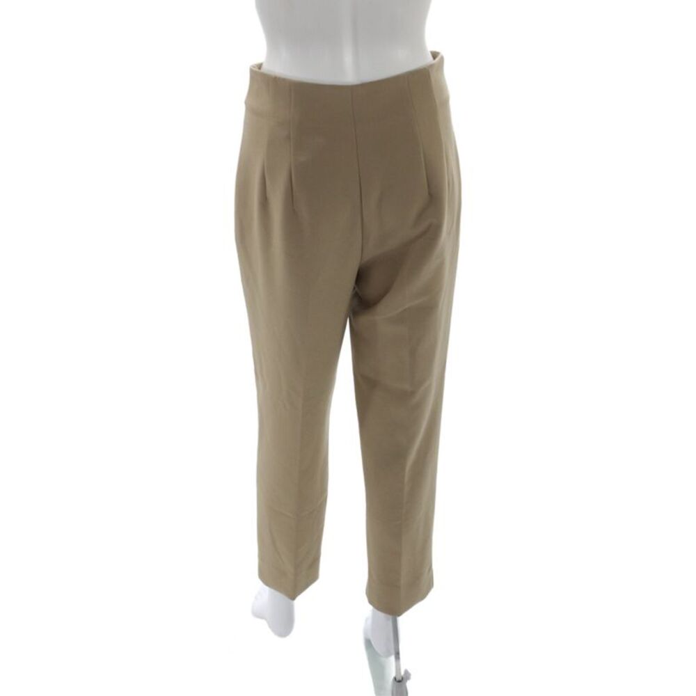 Zara Women Beige Ankle Pants Solid Minimalist Button Closure Size 6 - Picture 3 of 3